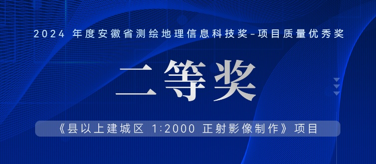 喜報丨飛燕遙感再獲2024年度安徽省測繪地理信息科技項目質量優秀銀獎